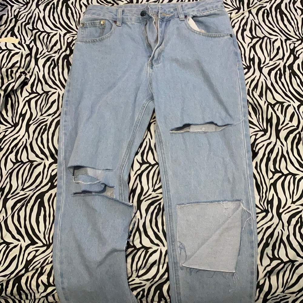 Distressed jeans